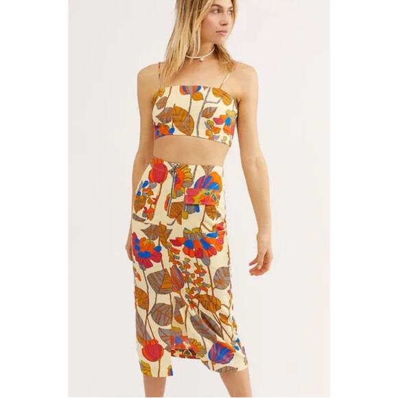 Free People Floral Bali Two Piece Skirt Set - Picture 1 of 8